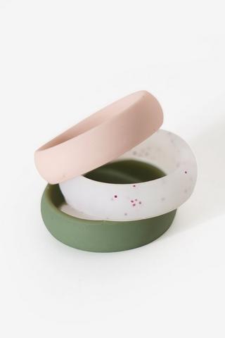 3-pack Slim Silicone Rings - Ladies'