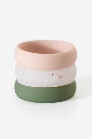 3-pack Slim Silicone Rings - Ladies'
