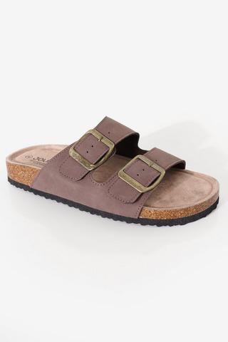 Cork Dbl Buckle Brwn L Ss26