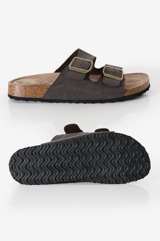 Cork Double Buckle Sandal