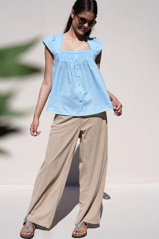 Button Detail Blouse