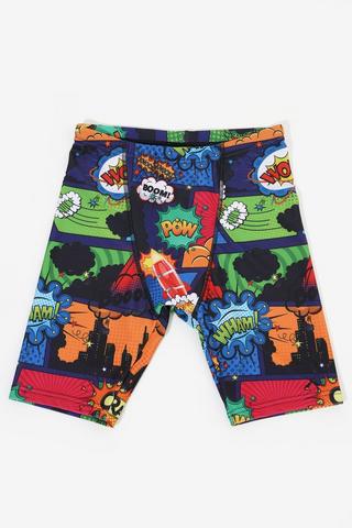 Comic Mid-thigh Jammer - Boys'