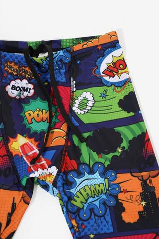 Comic Mid-thigh Jammer - Boys'