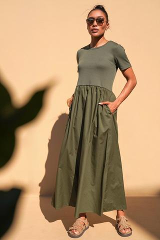 Short Sleeve Maxi Dress