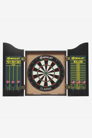 Medalist Dartboard + Cabinet Set