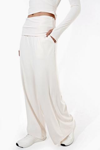 Foldover Wide Leg Yoga Pants