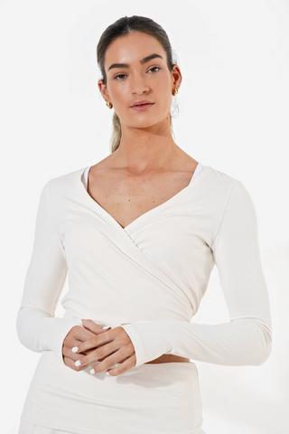Long Sleeve Wrap Top