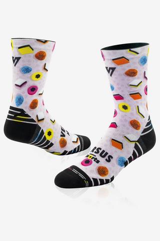 Versus Allsorts Liquorice 20 Active Crew Socks - 4 - 7