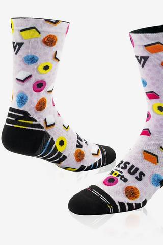 Versus Allsorts Liquorice 20 Active Crew Socks - 4 - 7