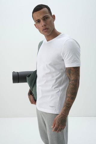 Polycotton V-neck T-shirt