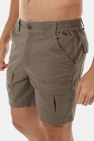 Elasticated Cotton Cargo Shorts