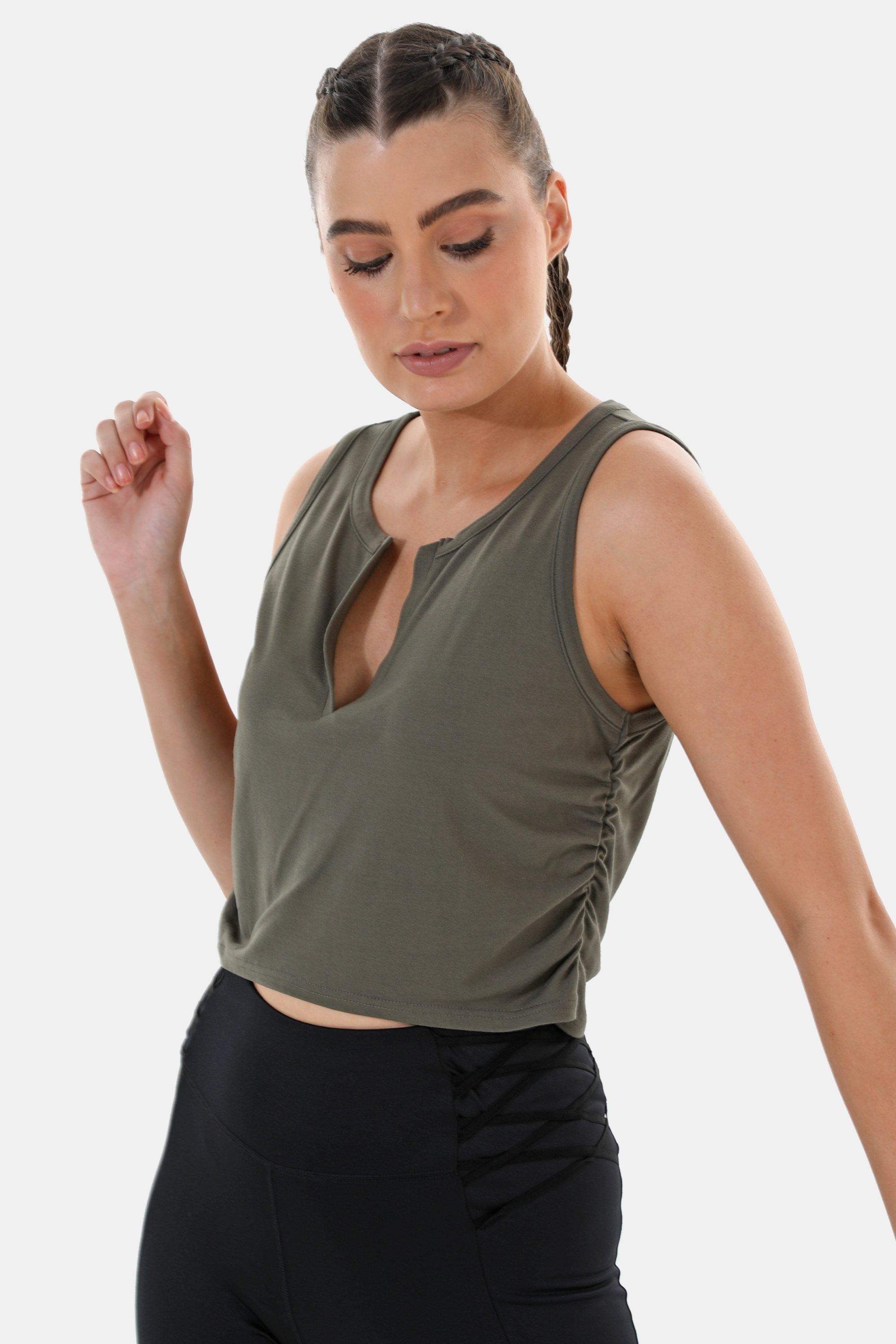 Shaunee Velvet Ruched Tank
