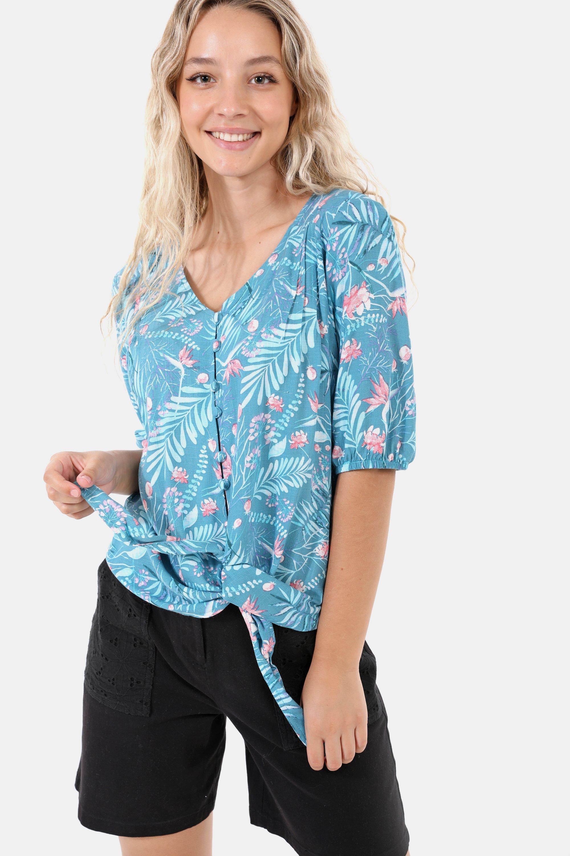 トップス   freeze best Tie-front Top