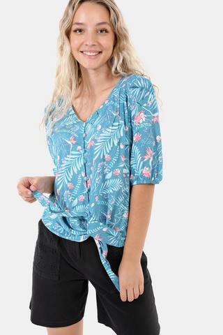 Tie-front Top