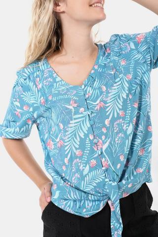Tie-front Top