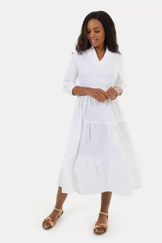 Cotton Tiered Dress