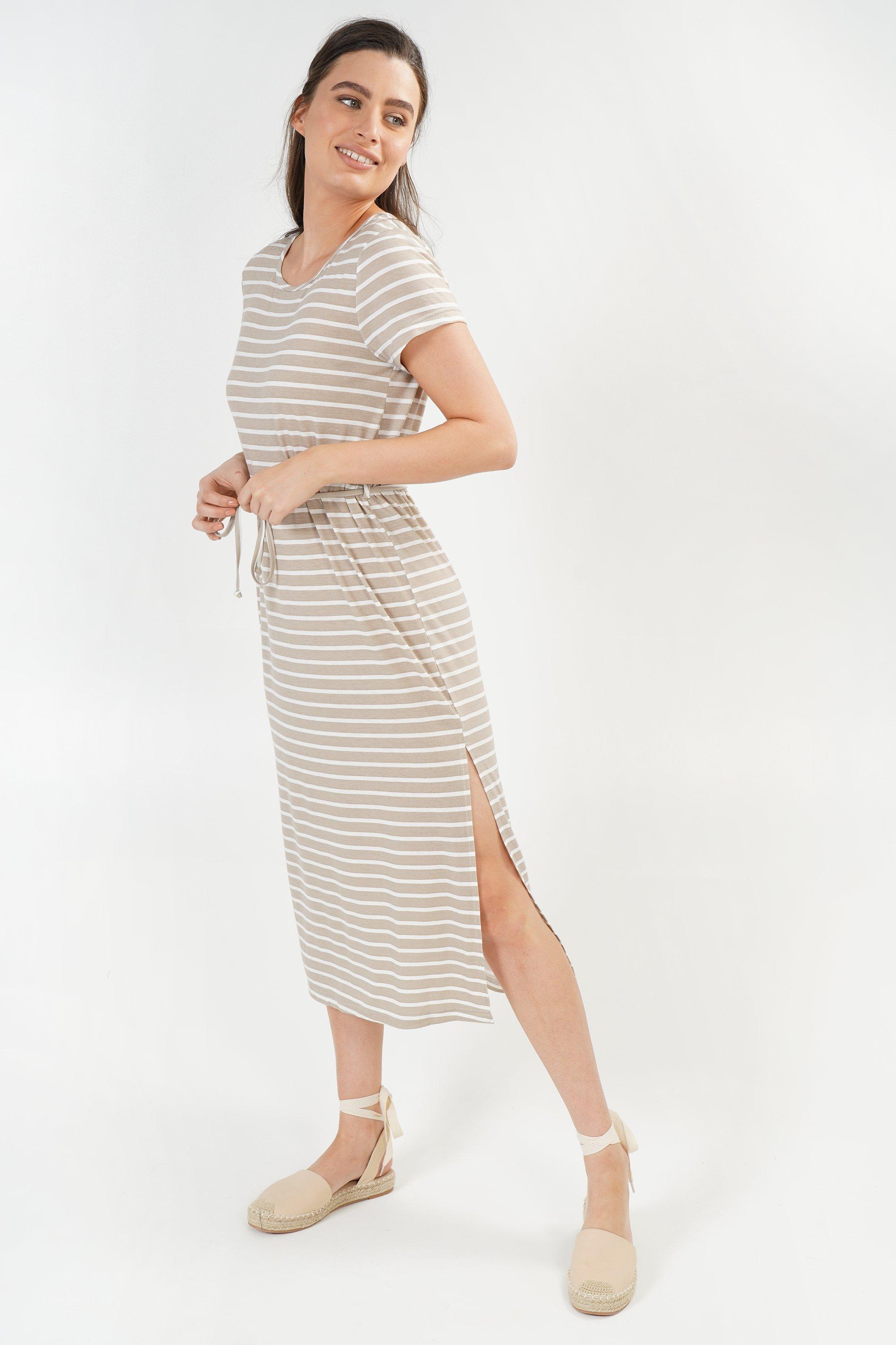 4510601 Multi-Coloured Striped Shirt Dress main image 1
