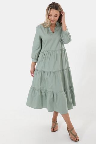 Cotton Tiered Dress