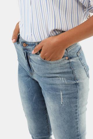 Straight Leg Denim Jeans