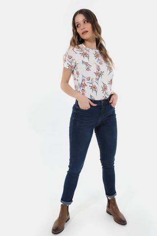 Straight Leg Denim Jeans