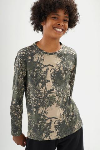 Camo Cotton Long Sleeve T-shirt