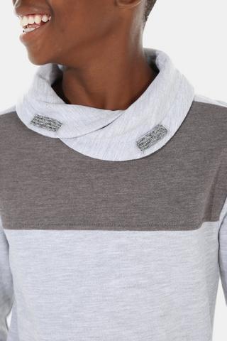 Cowl Neck Fleece Pullover