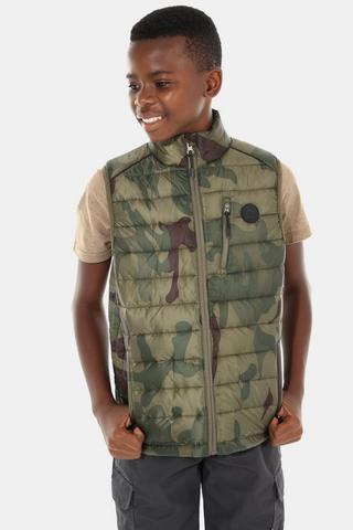 Camo Puffer Gilet