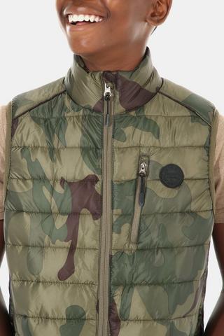 Camo Puffer Gilet
