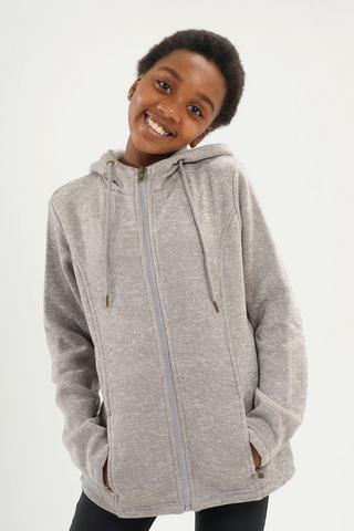 Sherpa-lined Fleece Hoodie
