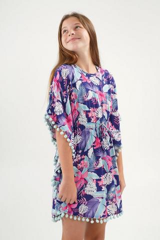 Pom-pom Trim Kaftan