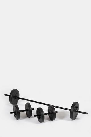 Vinyl discount barbell set