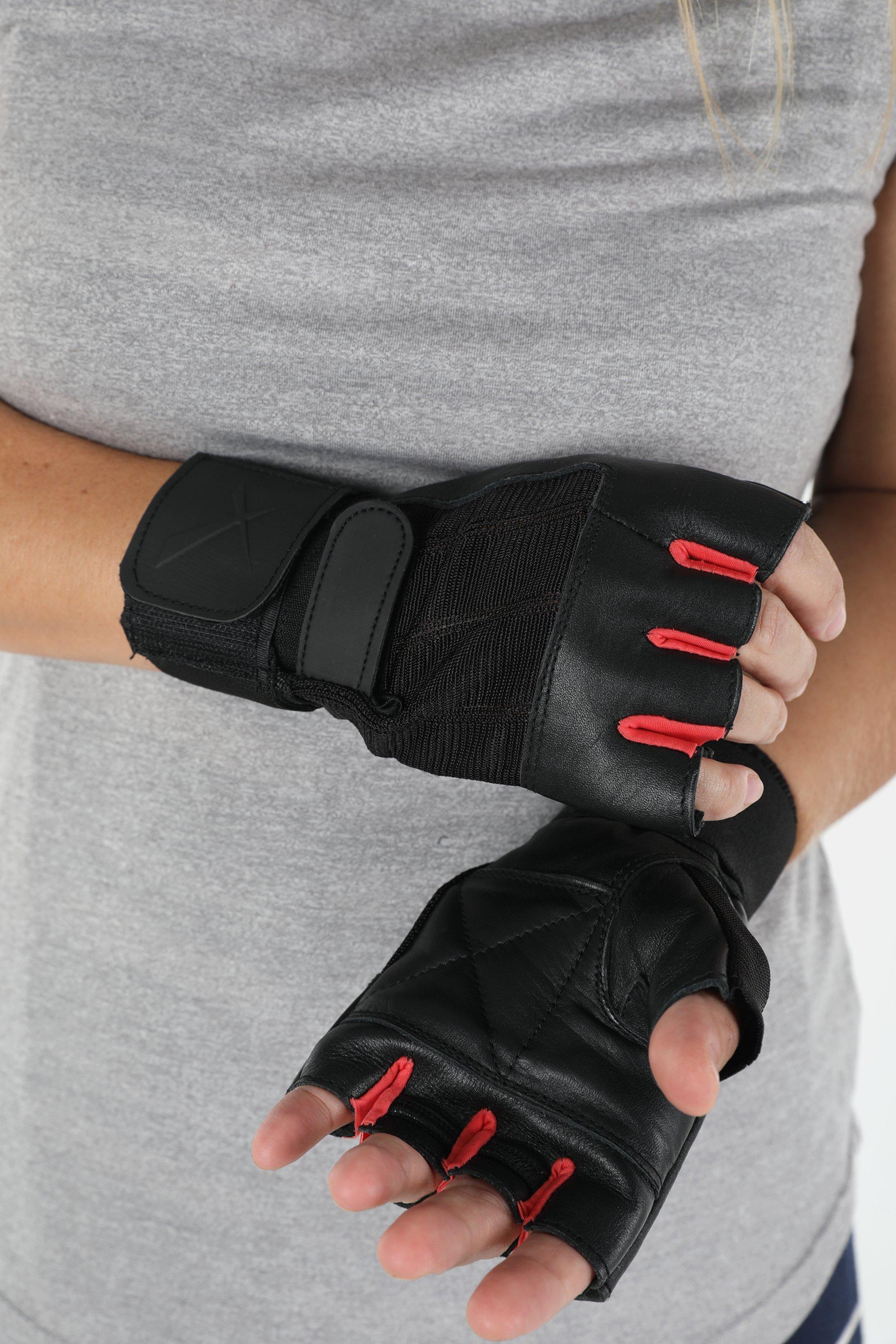 Leather Wrap Gym Gloves