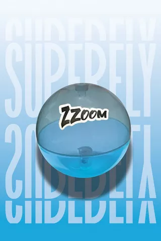 Zzoom Superfly Blue Light Up Bounce Ball