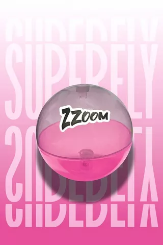 Zzoom Superfly Pink Light Up Bounce Ball