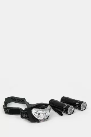 3 Led Headlamp And Torch Combo