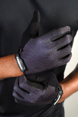 Leather cycling gloves full on sale finger