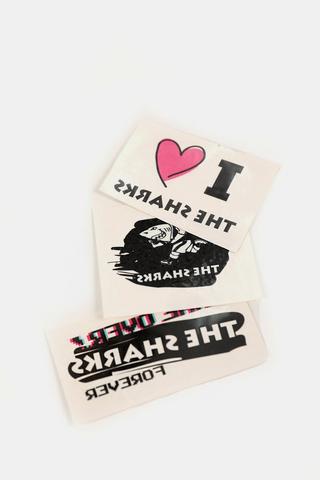 Sharks 3-pack Temporary Tattoos