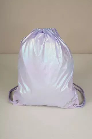 Shimmer Drawstring Backpack