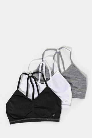 3-pack Unpadded Sports Bras - Girls