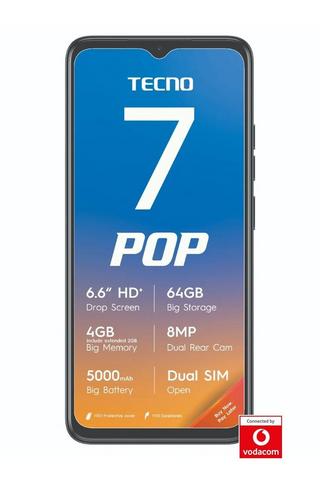 Tecno Pop 7 Bundle Black