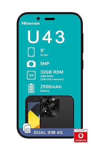 Hisense U43 Black DS Nl