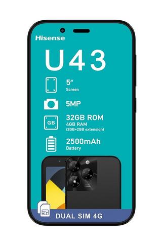 Hisense U43 Black DS Nl