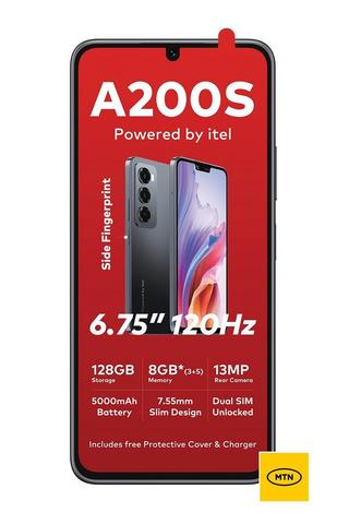 iTel A200s Black 128GB