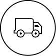 a logo of a delivery truck icon