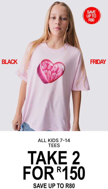All kids 7-14 tees take 2 for R150