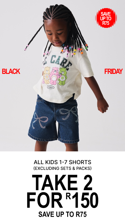 All kids 1-7 shorts take 2 for R150