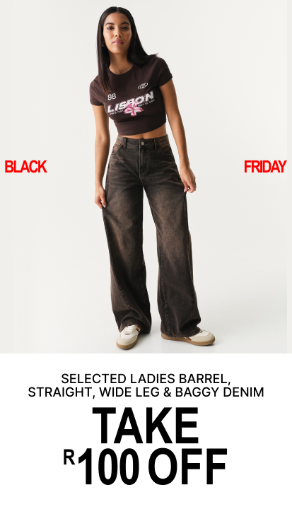 Selected ladies barrel, straight, wide and baggy denim take R100 off