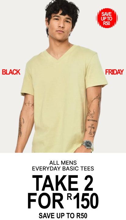 All mens everyday basics tees take 2 for R150