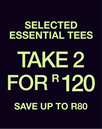 Selected essential tees take 2 for R120