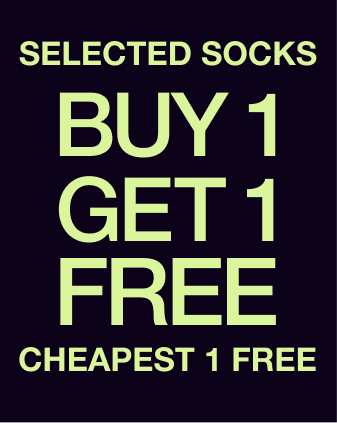 Selected socks buy 1 get 1 free